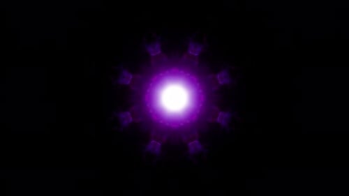 Abstract Fractal Purple Energy Light Effects Loop 4K