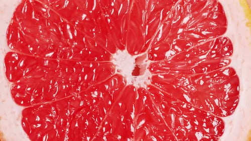 Zeitlupe der Rotation Reife geschnittene Grapefruit