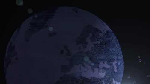 Futuristischer Erdplanet In Einem Blauen Stern Galaxie Sonnenaufgang Raum 3d ultra realistischer Hintergrund