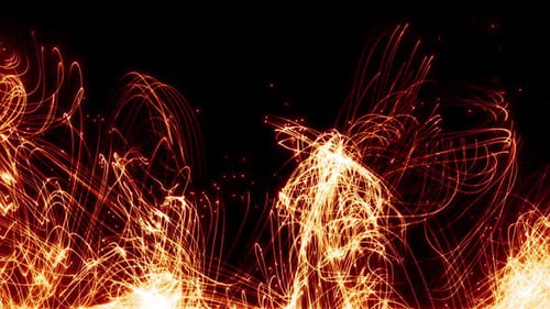 Hintergrund mit Feuerpartikeln