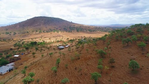aerial view of the farms in Arusha town
