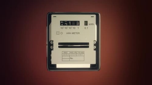 Analog electricity meter showing household consumption in kilowatt hours.