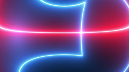 Dynamic Abstract Neon Glowing Lines Looping Background Animation