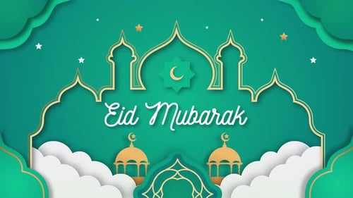 Eid Mubarak Ramadan Animation 4K