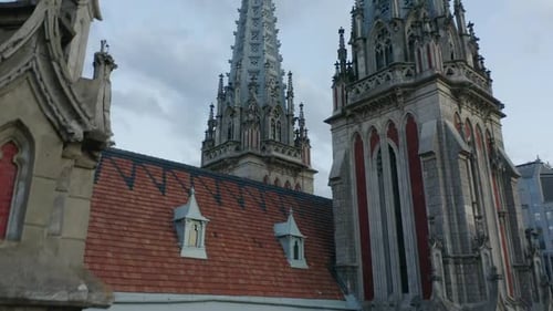 Decorative Facade of St Nicholas Roman Catholic Church Kyiv