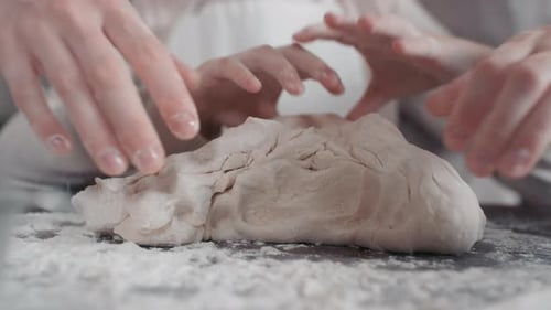 Kneading Bread Dough Manually