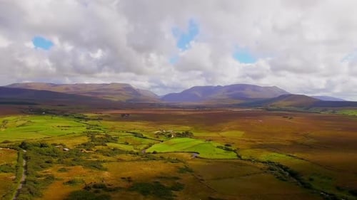 View of beautiful mountains and landscape 4k