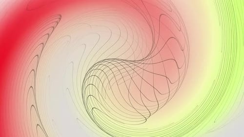 Abstract geometric twisted line morphing and rotation animation. Vd 766