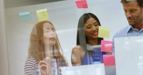 Business Colleagues Brainstorming in Modern Office