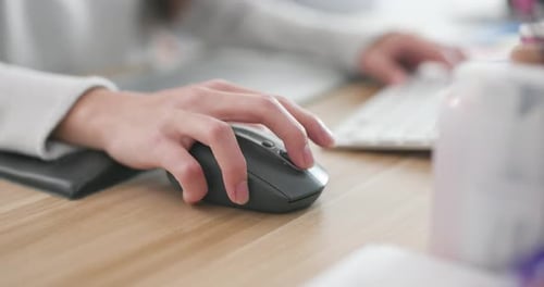 Woman working on laptop computer