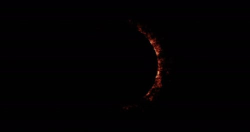 Lune passant devant le Soleil lors d'une éclipse solaire