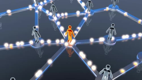 Animation of Individuals forming a social network