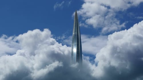 Skyscraper Above Clouds