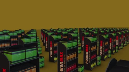 A Lot Of Market Stand Drinks In A Row 4K
