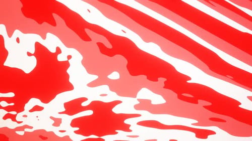 Dynamic Abstract Red and White Fluid Flowing Background