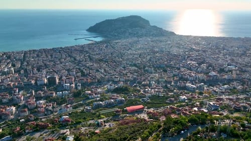 View of the City Aerial 4 K