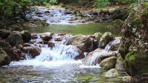 Static Landscapes with Waterfall
