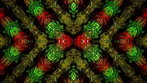 Abstract Glowing Colorful Columns Looped Background