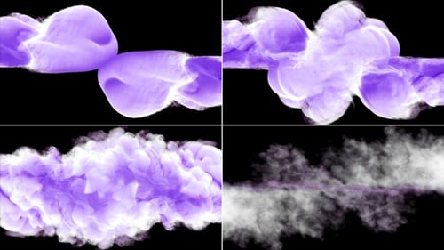 Vibrant Purple Fluid Smoke Reveal Transition