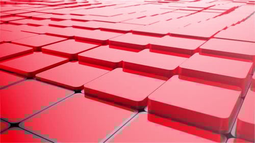 Winkende rote Quadrate