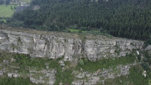 Drone Panning View Over The Rocky Farallones In Colombia