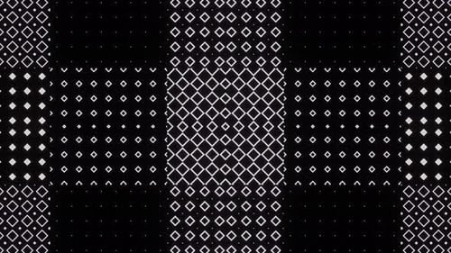 VJ Loop Chaotic Pulsation of Abstract Squares