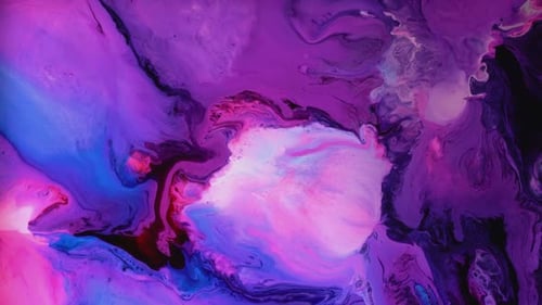 Abstract Fluid Art with Mixing Colors in Motion