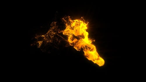 Abstract Fiery Energy Particles Transition Overlay