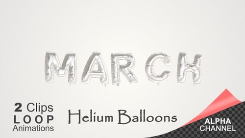 Animated Silver Foil Balloon March Title