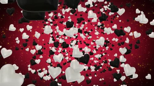 Black And White Hearts