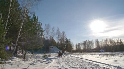 Sledding with Dad