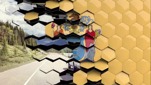 Geometric Hexagon Tile Reveal Transition