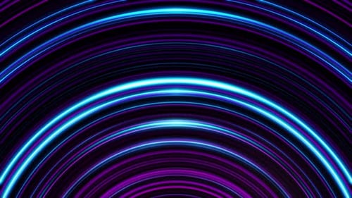 Leuchtende, bogenförmige, violette Linien, die endlos schimmern