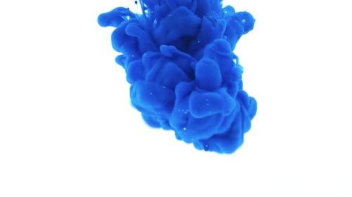Blue ink water explosion.