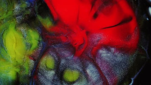 Colorful Abstract Texture of Liquid Marble Liquid Art