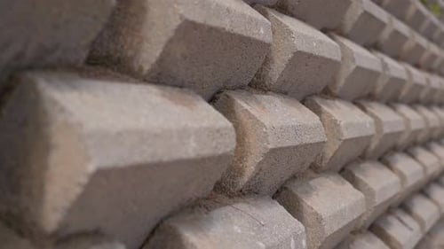 Close Up of a Concrete Block Wall