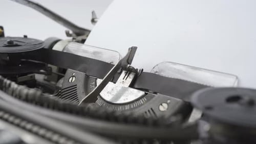 Old Thai traditional typewriter. Classic vintage antique manual typing machine