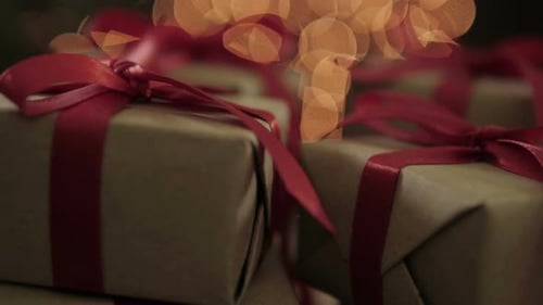 Geschenkboxen mit Bokeh