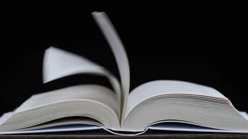 Pages Turning Rapidly in a Book