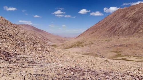 Aerial View of a Desert and Arid Canyon in Tajikistan