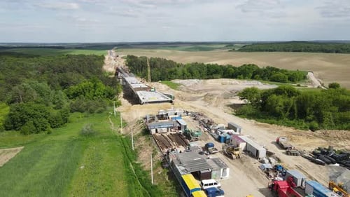 There Are Cargo Works On Construction Of The Highway