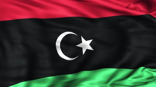 Realistic Waving Libya Flag Animation