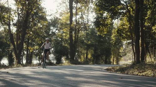 Cyclist Girl Training