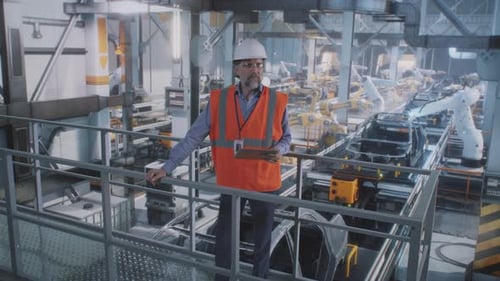 Mature Worker Controlling Production Line