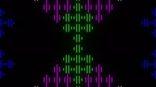Pixelmosaik aus abstraktem Neon-Hintergrund
