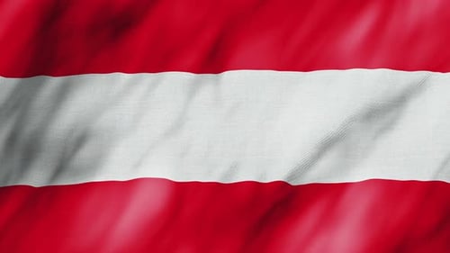 Realistic Waving Austria Flag with Fabric Texture