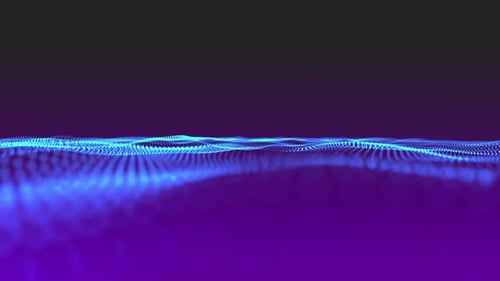 Futuristic Abstract Digital Particle Wave Loop Background