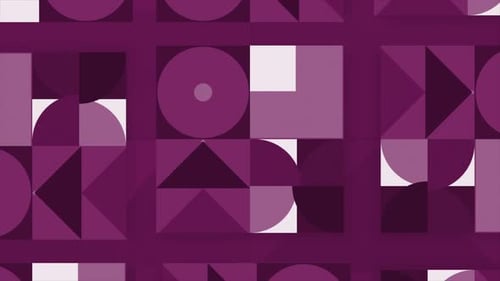 Geometric Pattern with Seamlessly Looping Circles Squares and Triangles