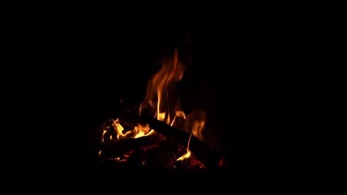 Fire Flame Isolated Black Isolated Background Beautiful Yellow Orange