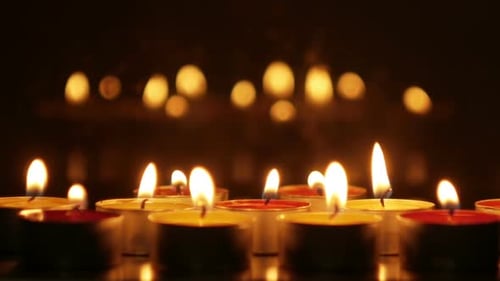 Candles Burning Brightly in the Dark